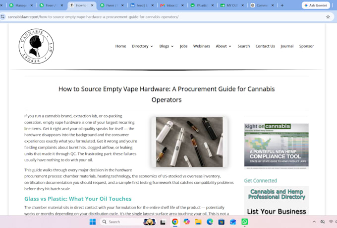 do guest post on cbd, cannabis, marijuana and vaping blog
